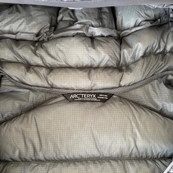 ARCTERYX THORIUM 750 DOWN JACKET RETAIL $600 MENS XXL EXCELLENT CONDITION SILVER - Picture 7 of 12